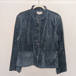 Chadwick’s Blue Suede Leather Jacket Women’s 14